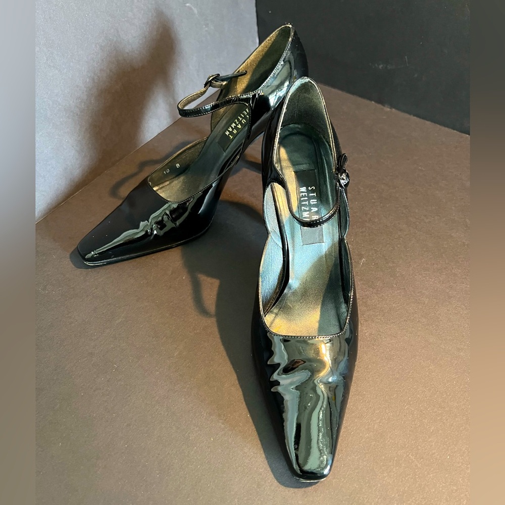 VINTAGE Stuart Weitzman Black Patent Leather Heels